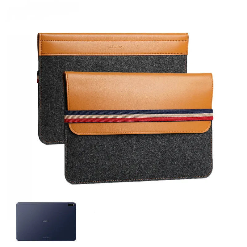 Huawei non-woven fabric tablet case with zipper pocket, standard size, neutral colour