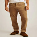 Corduroy straight leg casual trousers in army green colour showing loose fit and mid waist design