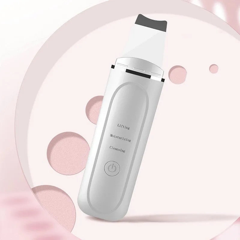 White ultrasonic peeling machine for facial cleansing and blackhead removal, available in single or multi-piece sets.