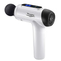 Electric fitness massager in Champagne Gold with 6 massage heads, ABS body, nano silicone handle and 217x172x60mm size
