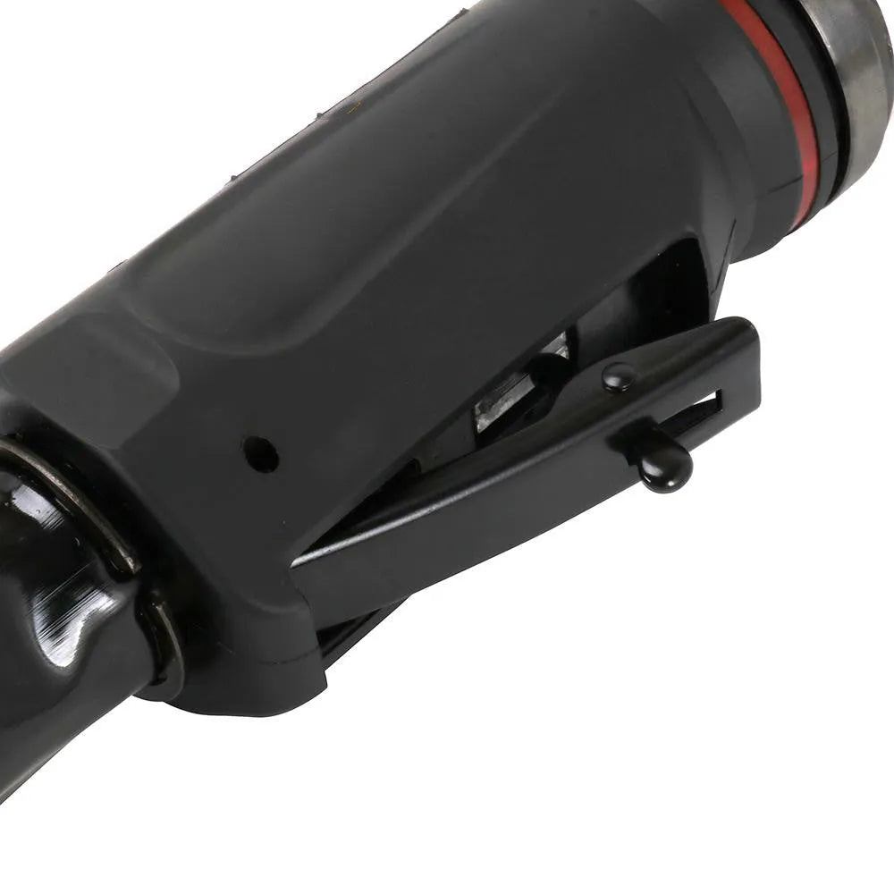 Pneumatic rubber tapping knife with black aluminium alloy body and non-slip rubber handle, 200mm blade, black colour