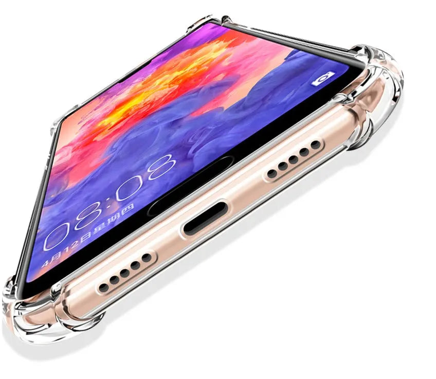 Transparent TPU phone case with airbag drop-resistant protection for Huawei and Honor smartphones