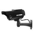 Solar powered fake camera dummy CCTV monitor in black or silver for visible security deterrence