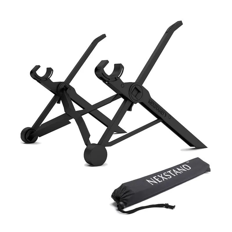 Sagacious black portable folding laptop bracket computer stand on desk