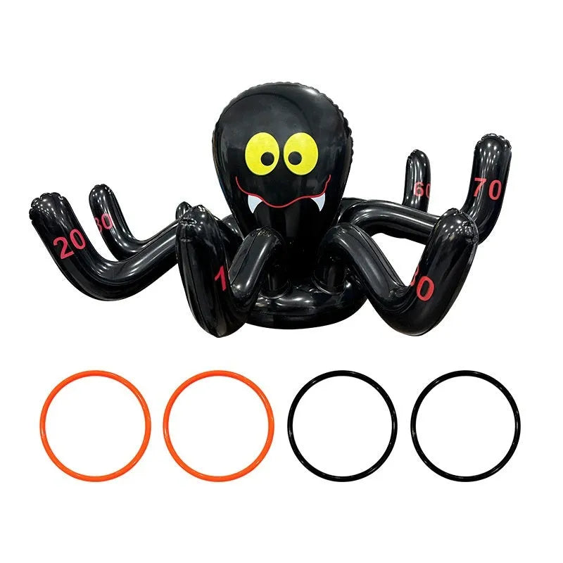 Ghost Festival inflatable octopus ferrule PVC throwing toy in multiple colourful designs.