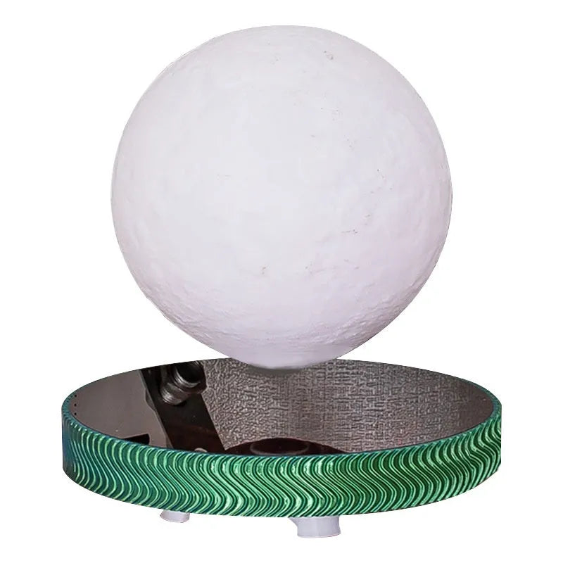 Magnetic suspension moon night lamp in modern simplicity style with 3D printed construction