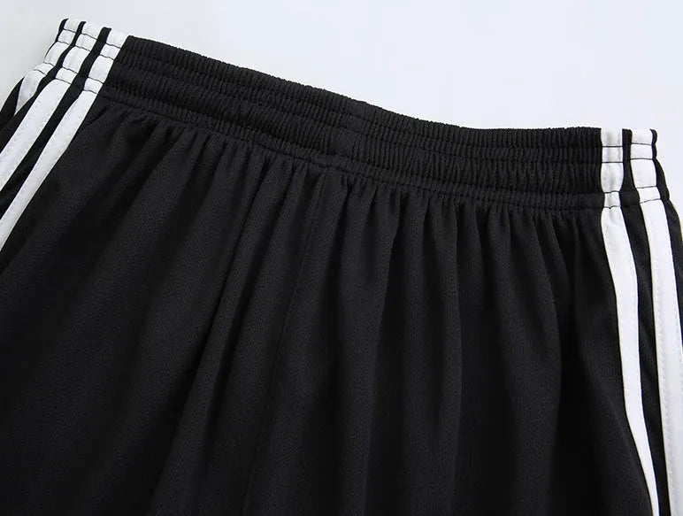 Men's football uniform in black and white cotton blend, one size front view