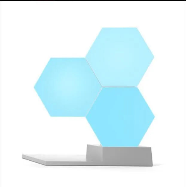 Smart home quantum lamp with app voice control, colourful LED blocks, and UK plug for indoor use