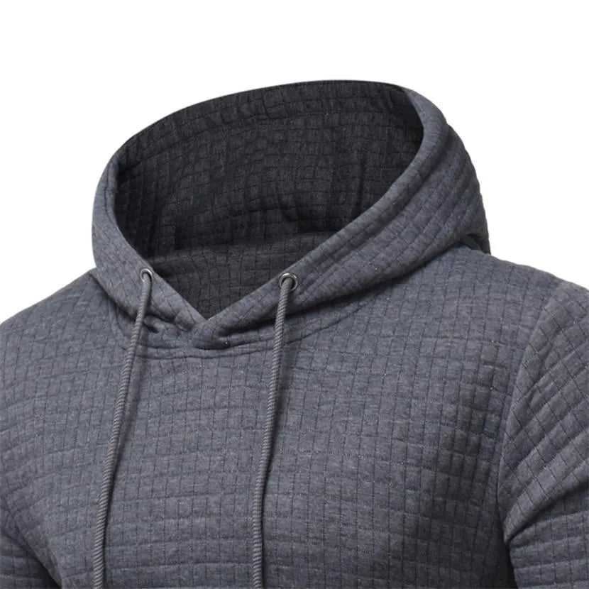 Men's sweatshirt hoodie with arm zipper long sleeve slim top in solid colour, O-neck, cotton poly blend, side view
