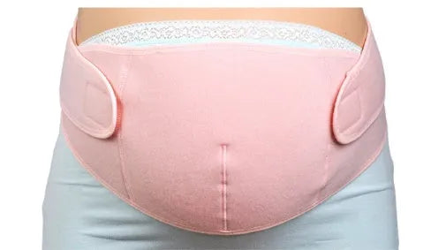 Cotton pre-pregnancy support belt in pink colour, length 155cm, for stomach lift and waist support