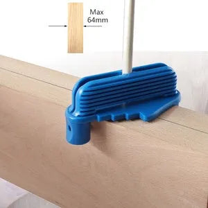 Multifunctional Marker ABS Plastic Centre Scriber 100x58x50mm for Woodworking Board Grooving Pin Joints Assembly with Strong Magnet Black Blue