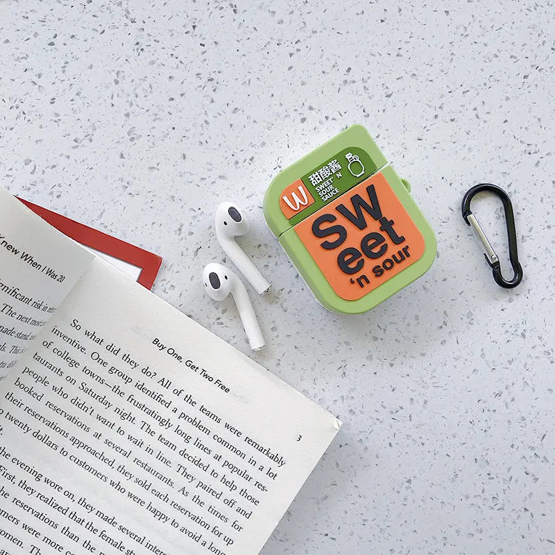 Cartoon animal silicone protective case for AirPods 1st and 2nd generation in multiple colours