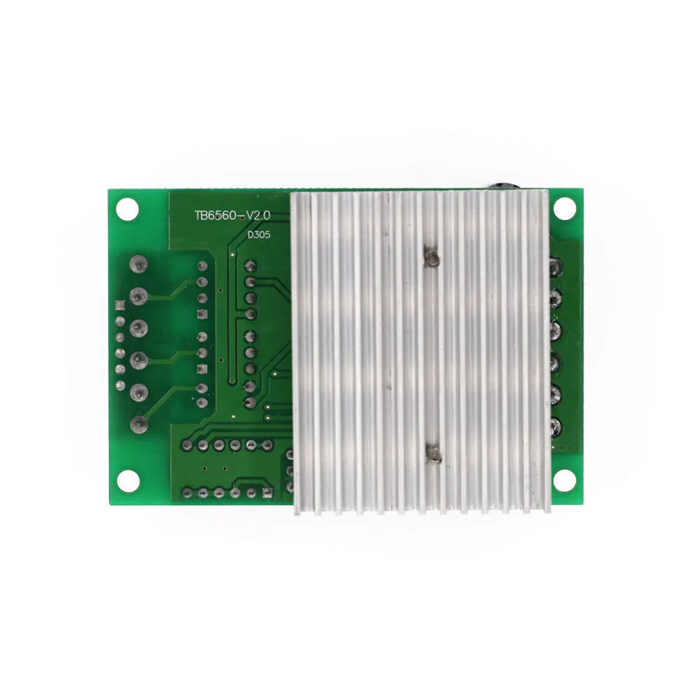 TB6560 3A stepper motor driver board with Toshiba chip and 6N137 optocoupler on white background