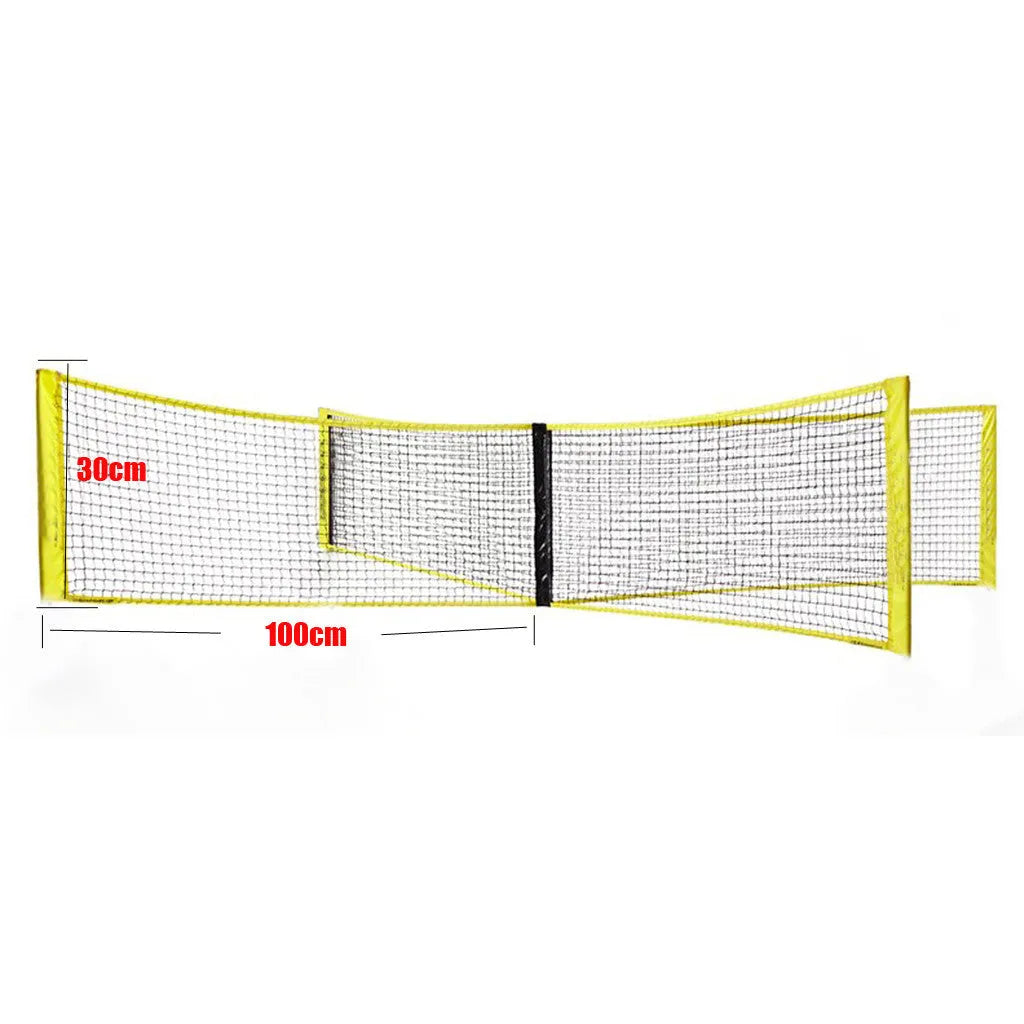 PE four sides standard volleyball net, black, 100x30cm or 150x50cm, for indoor outdoor beach use