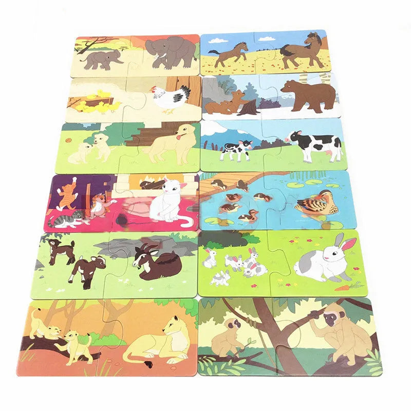 French educational puzzle toy with 12 matching pairs for children aged 2+