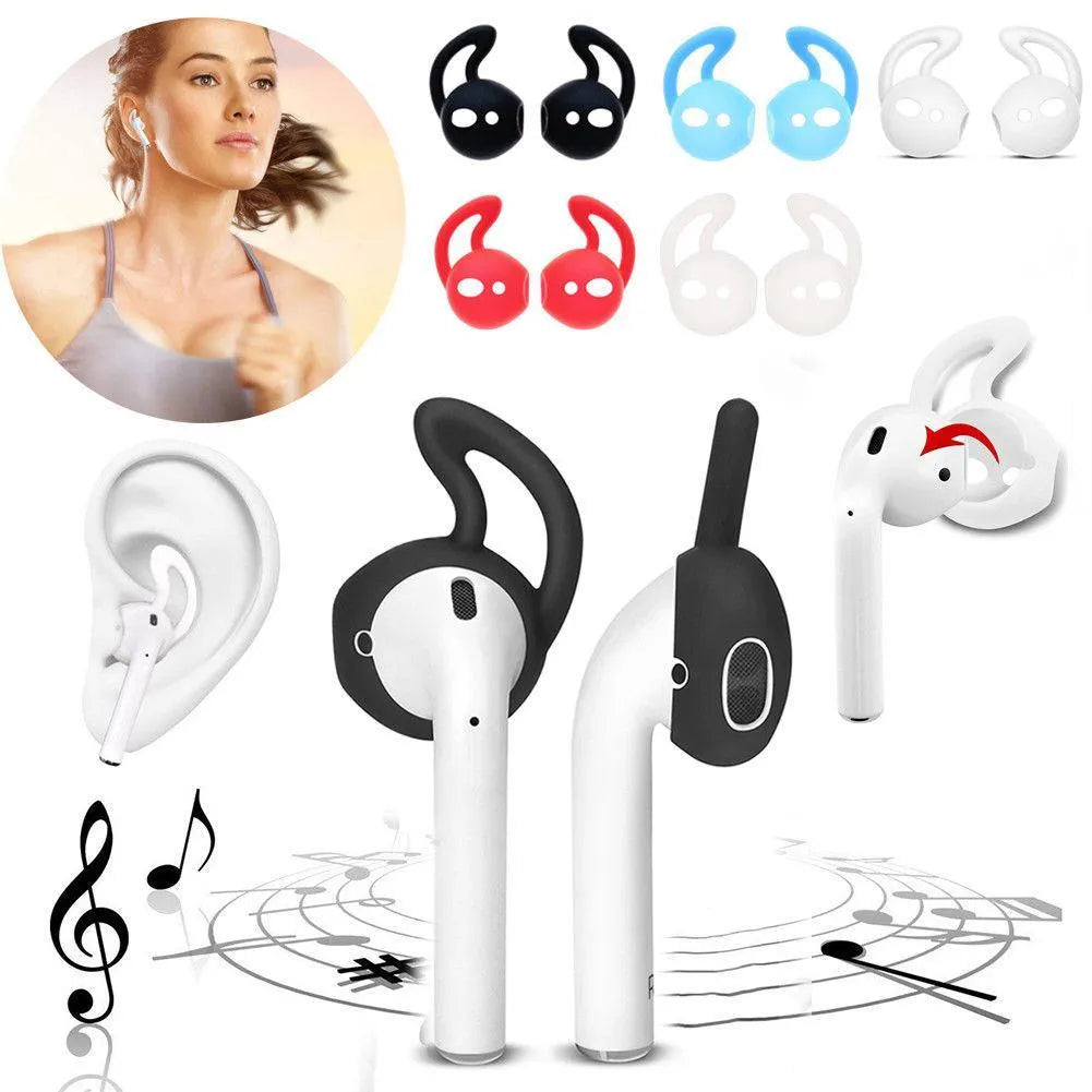 Silicone earphone earplug sleeve compatible with Apple AirPods in five colours, 28.19mm size