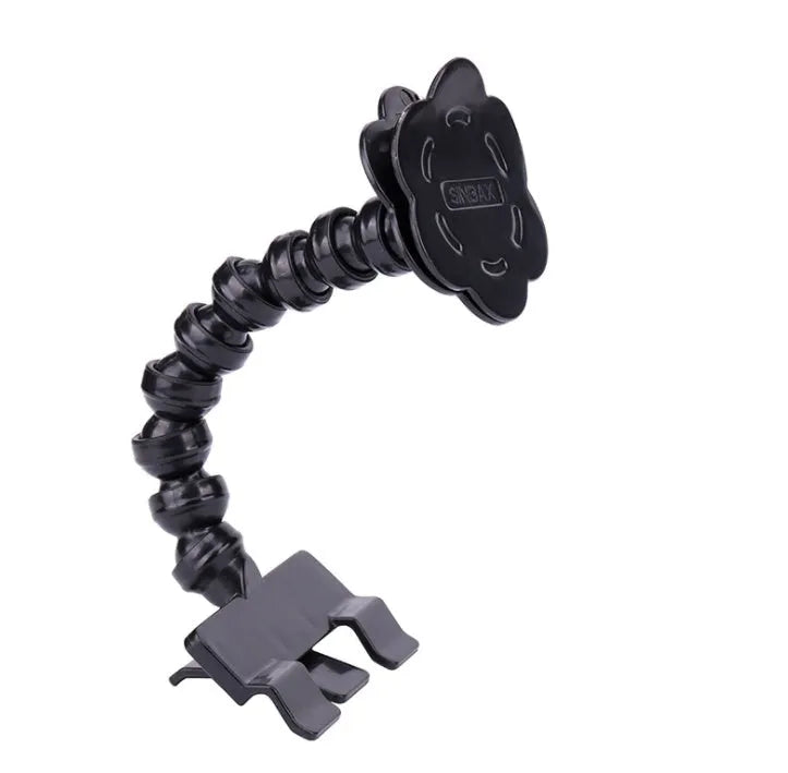 Black or white PVC pet selfie stick extended to 14.6cm with square and flower clips for mobile phone photography
