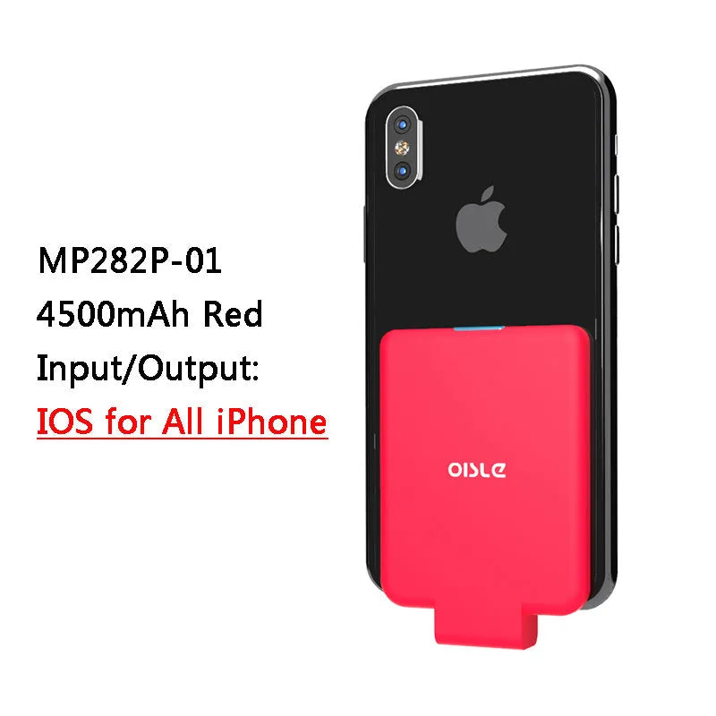 Back clip battery portable charger with magnetic clip in multiple colours