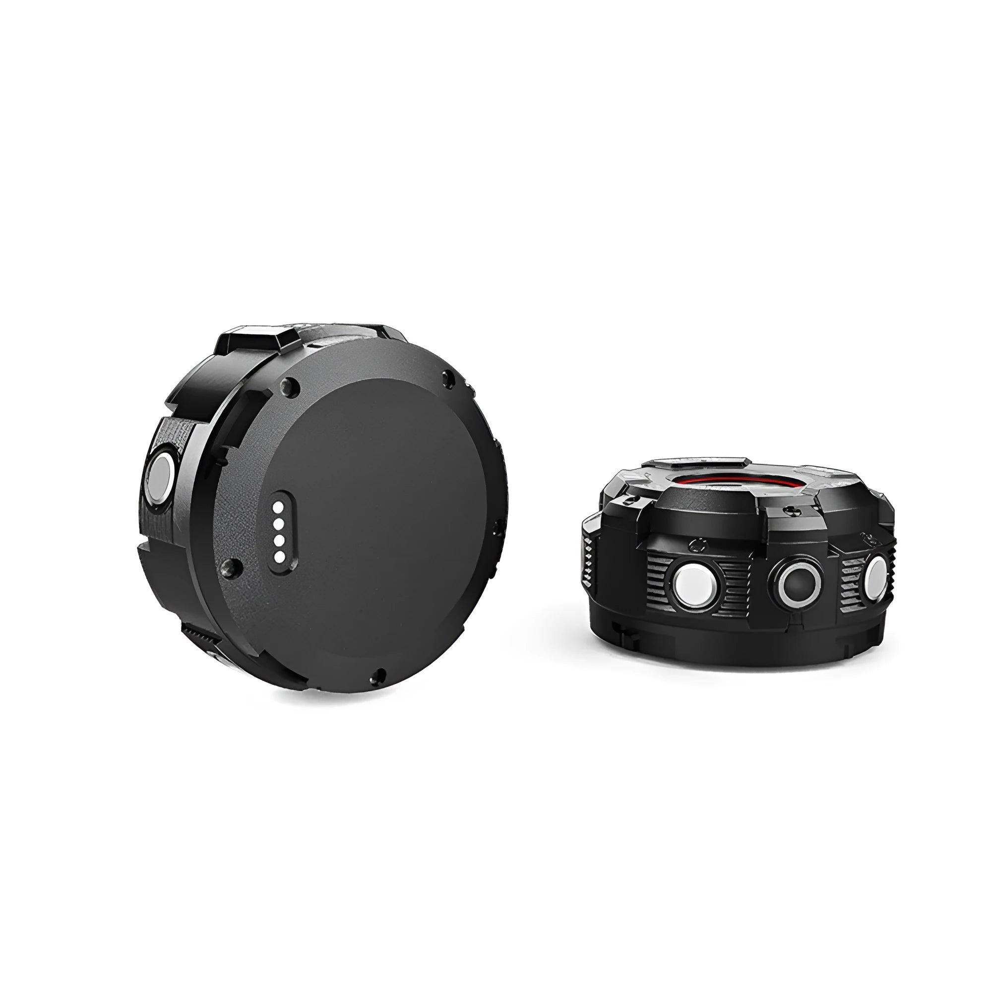 Black waterproof sports digital camera with 290mm length showing USB port