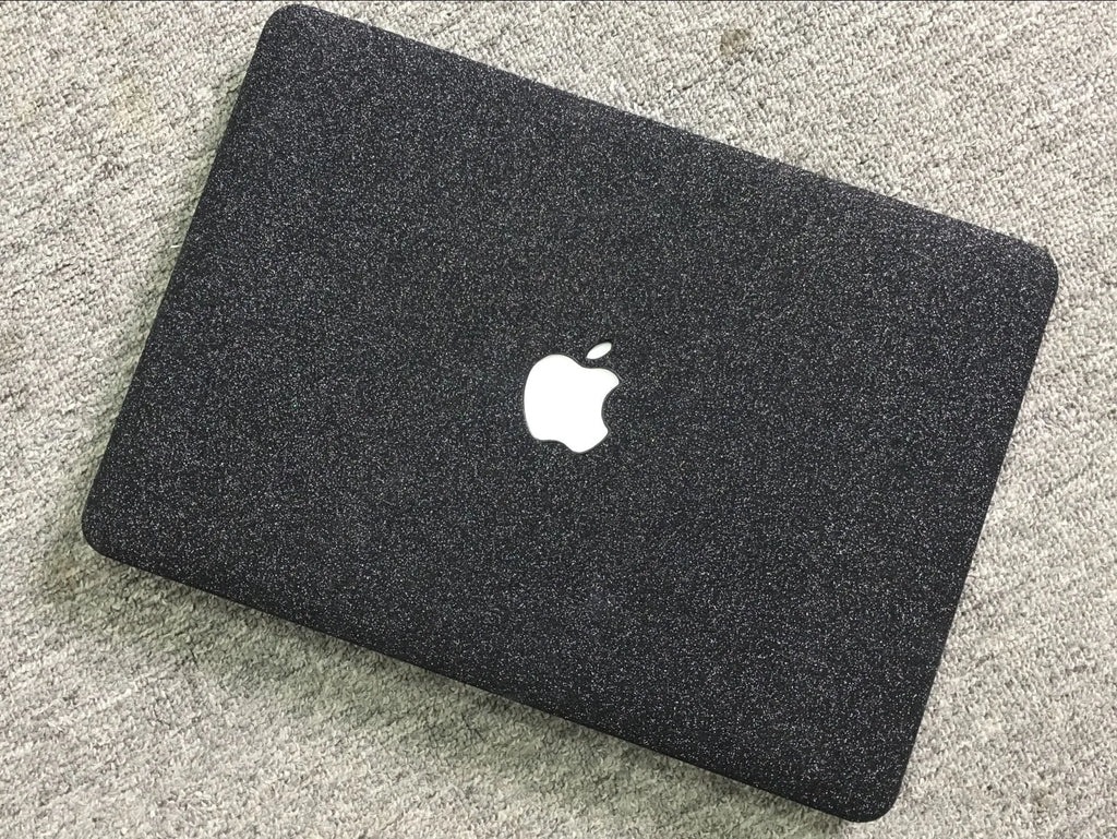 MacBook flash powder protective case in PC plastic with imitation leather and leather accents, shown in Rose Gold colour for Air13 model