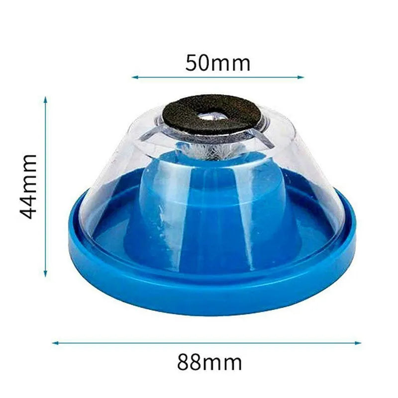 Blue bowl-shaped electric hammer dust stopper cover with sponge and PVC gasket.