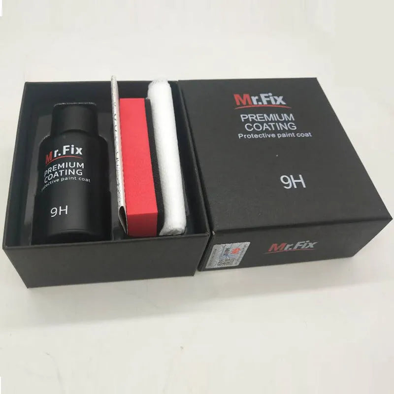 MR.FIX 9H nano ceramic crystal plating agent glass coating solution 50ml black bottle for automotive paint and headlights