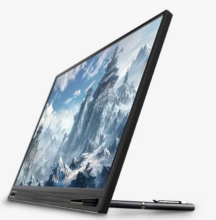 Ultrathin 15.6 inch IPS monitor with narrow border and 1080p resolution in black