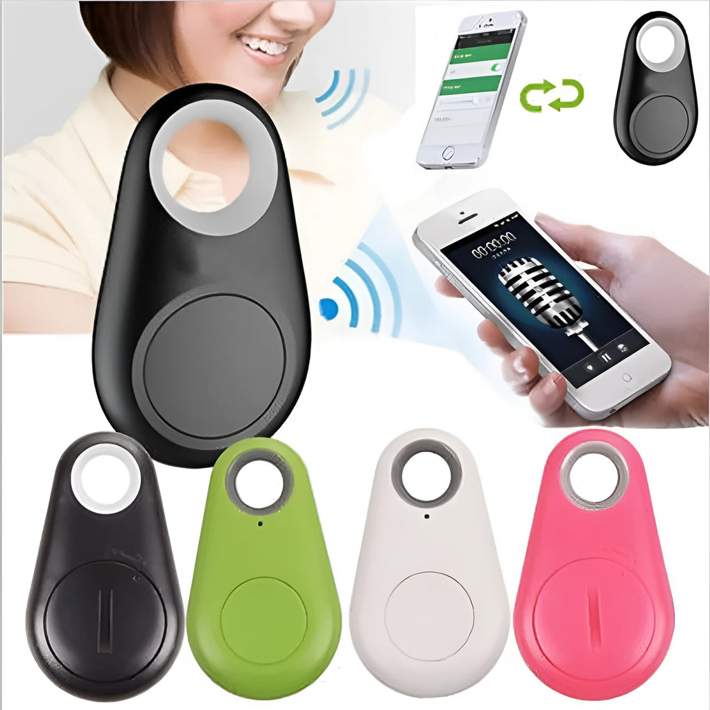 Compact Bluetooth tracker anti lost device 10m range with camera shutter function in black