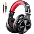 OneOdio wired studio headphones with 40mm drivers in black or red colour