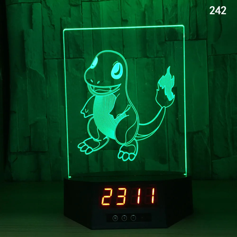 Glowing 3D dolphin silhouette LED night light on a table with remote control.