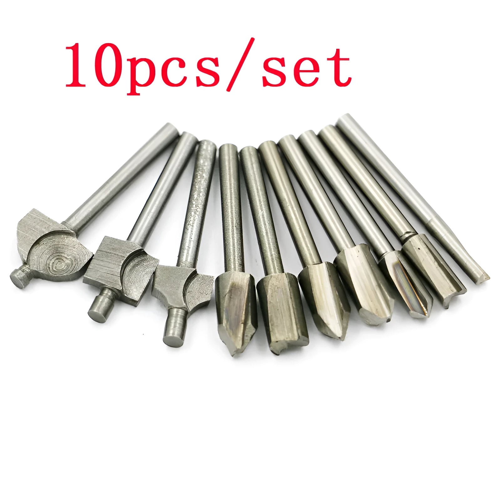 10 high speed steel woodworking trimming knives packed together, each 4.5 x 32 x 0.8cm