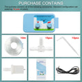 Blue plastic drip irrigation controller with smart timing for garden watering