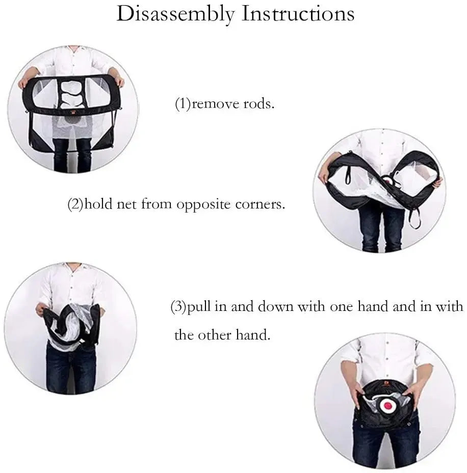 Foldable golf practice net in black on grass with square target for chipping drills