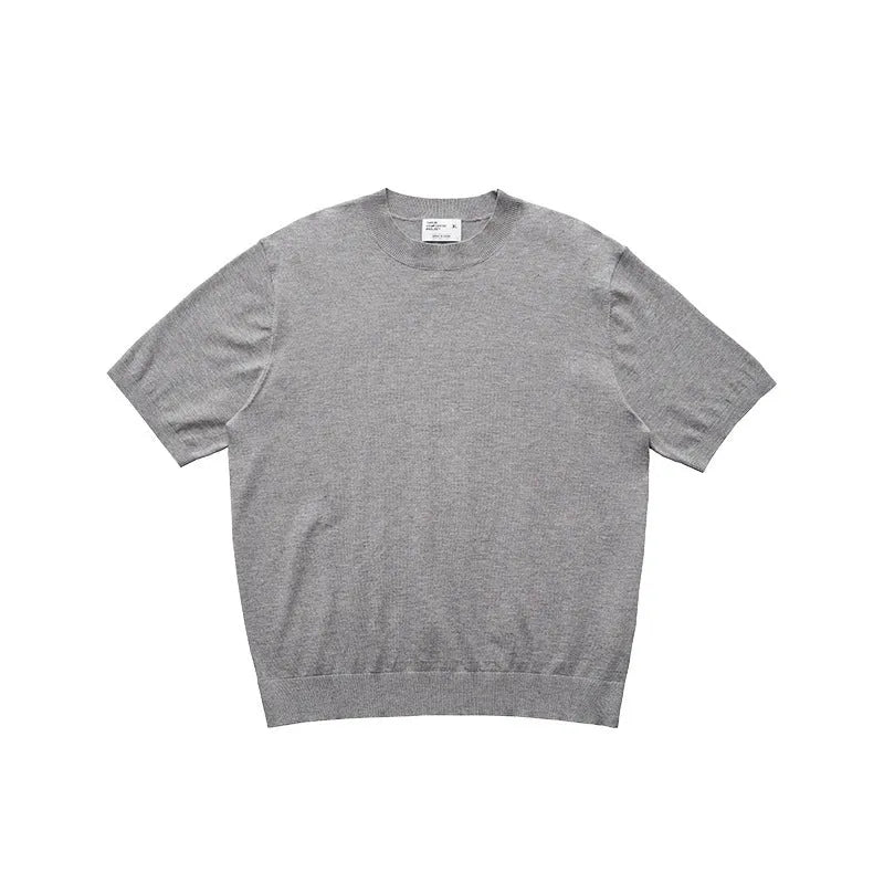 Fanio velvet shoulder short-sleeved T-shirt solid colour French Australian Velvet fabric mercerising craft Black