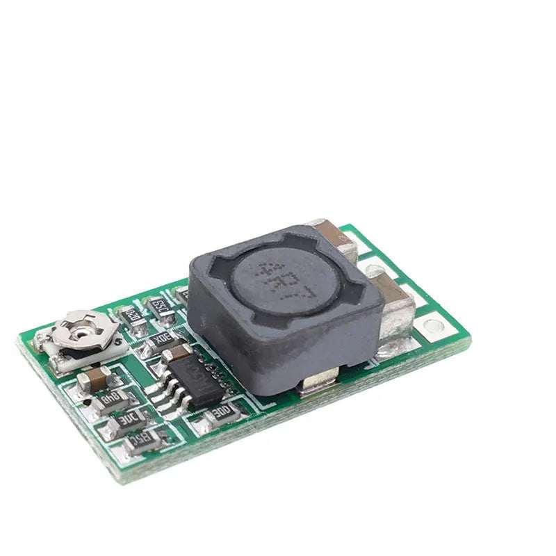 Green mini PCB DC-DC step-down power module converting 12-24V to 5V 3A