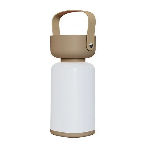 Portable LED camping lantern in blue or brown yellow, USB rechargeable, waterproof, ≤36V, for outdoor use