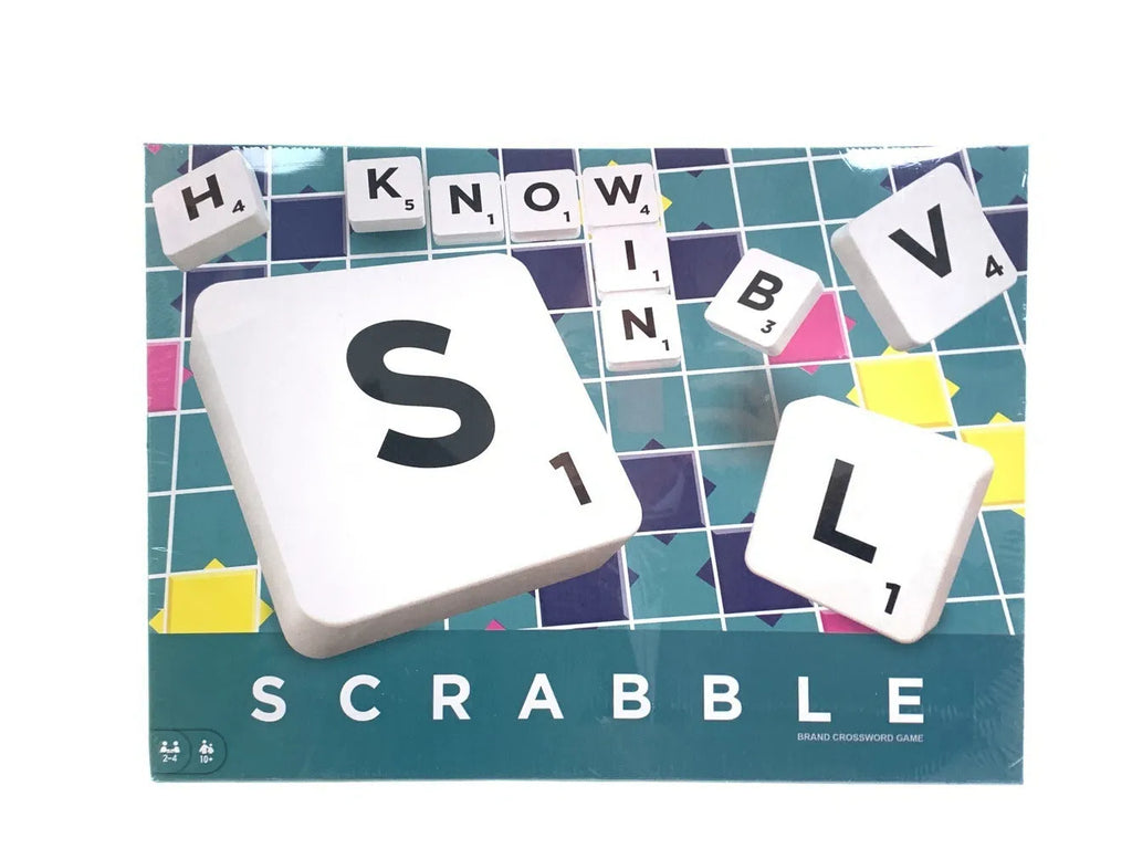 Scrabble plastic educational board game in colour 6680E for parent-child word play