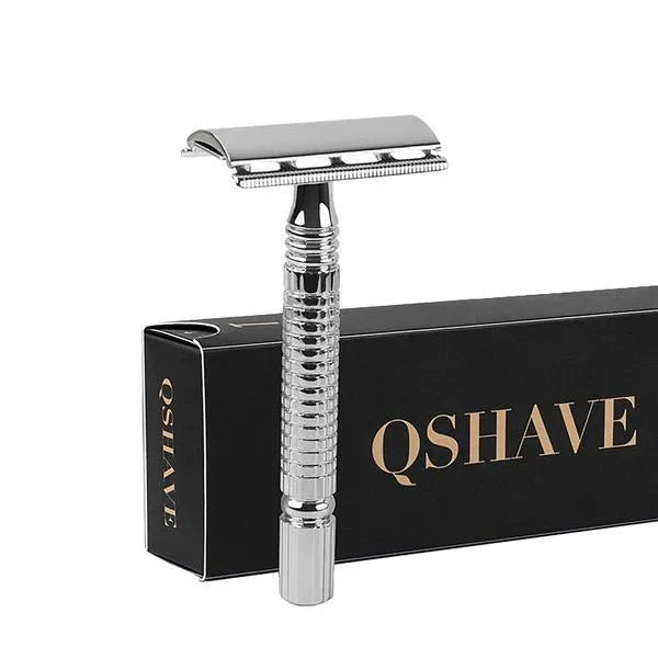 Metal double edged safety razor with 80mm handle and storage box