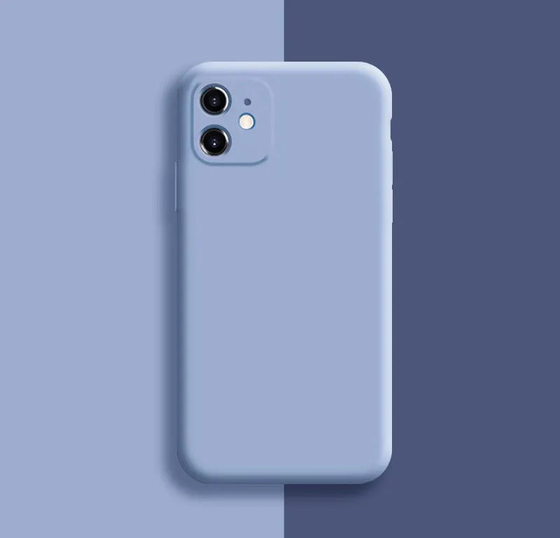 Silicone protective case for iPhone 11 models in various solid colours.