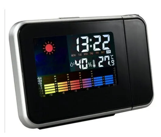 Digital table clock, plastic, 16 x 6 x 12 cm, Black USB or White USB, for desk or bedside