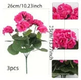 Artificial crabapple silk flower decoration 35cm tall in pink colour for home or outdoor use