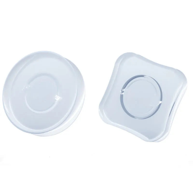 Transparent silicone adhesive gel pads in square and circle shapes for mounting phones and small items