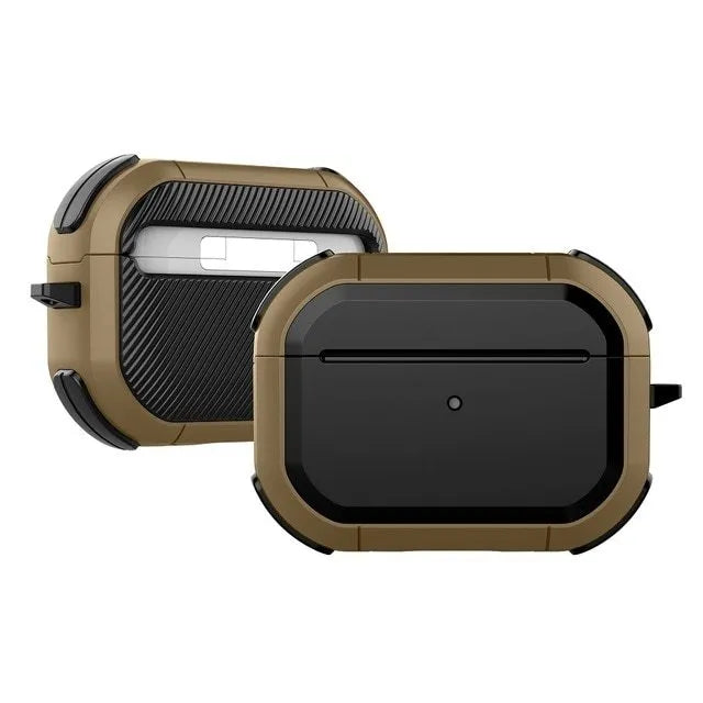 Black TPU and PC protective shell for Apple AirPods Pro charging case