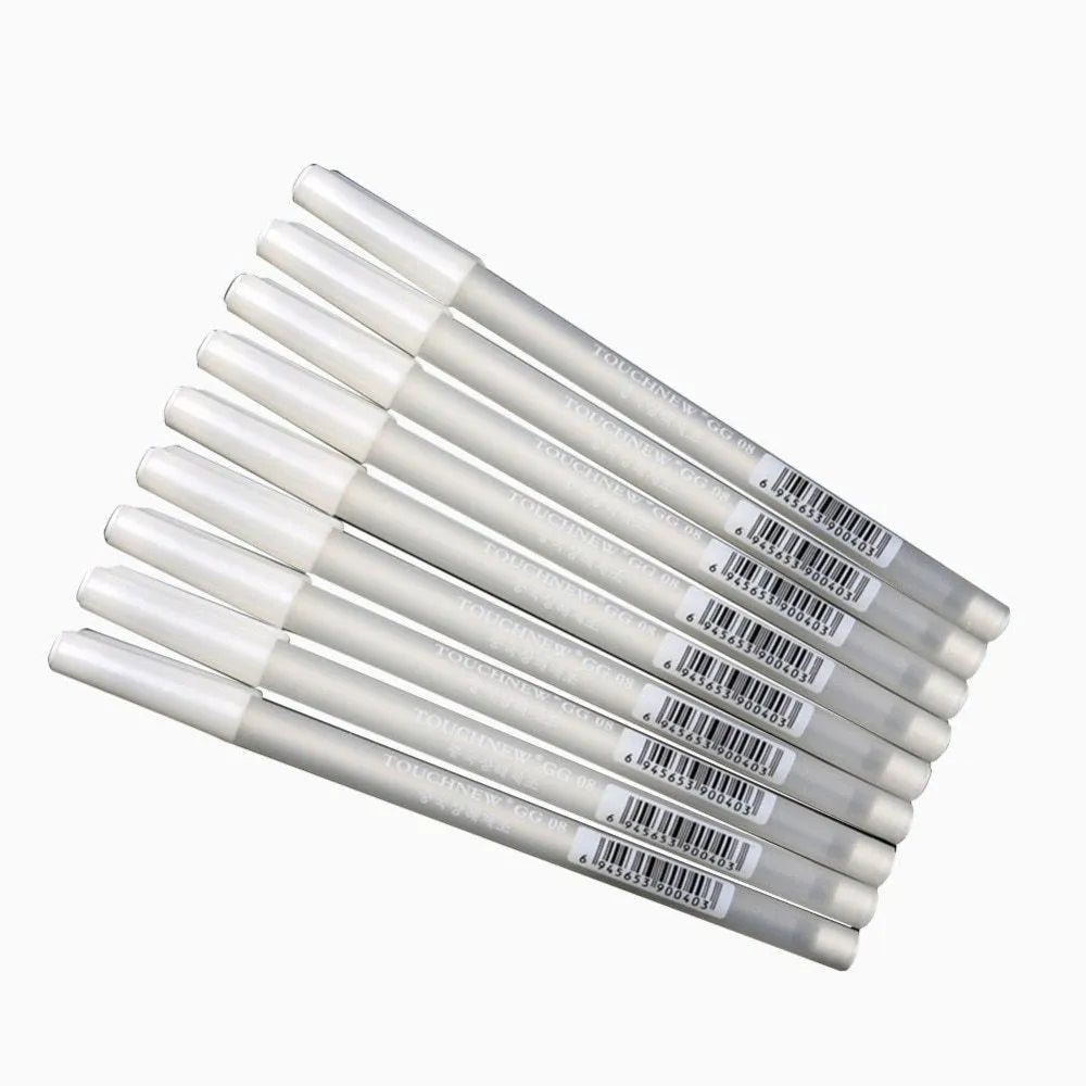 Touchnew black hand-painted highlight pen with 0.8mm tip in golden, silver and white ink colours