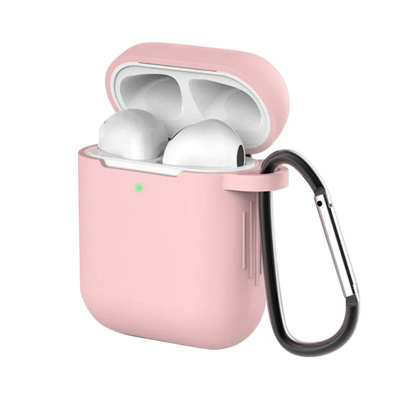 Silicone protective cover for Apple AirPods 1 and 2 wireless charging case in various colours