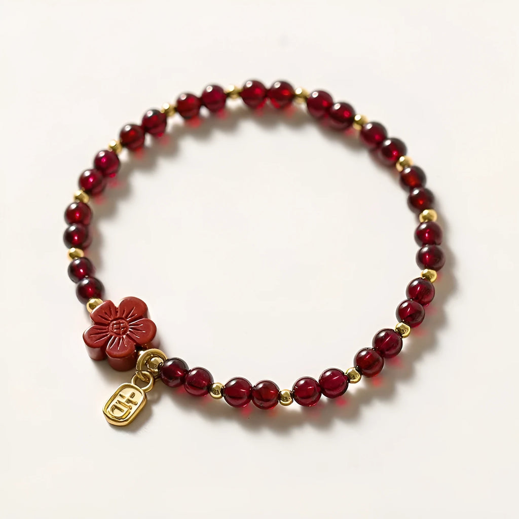 Women's freshwater pearl bracelet with crystal geometric accents in simple minimalist design