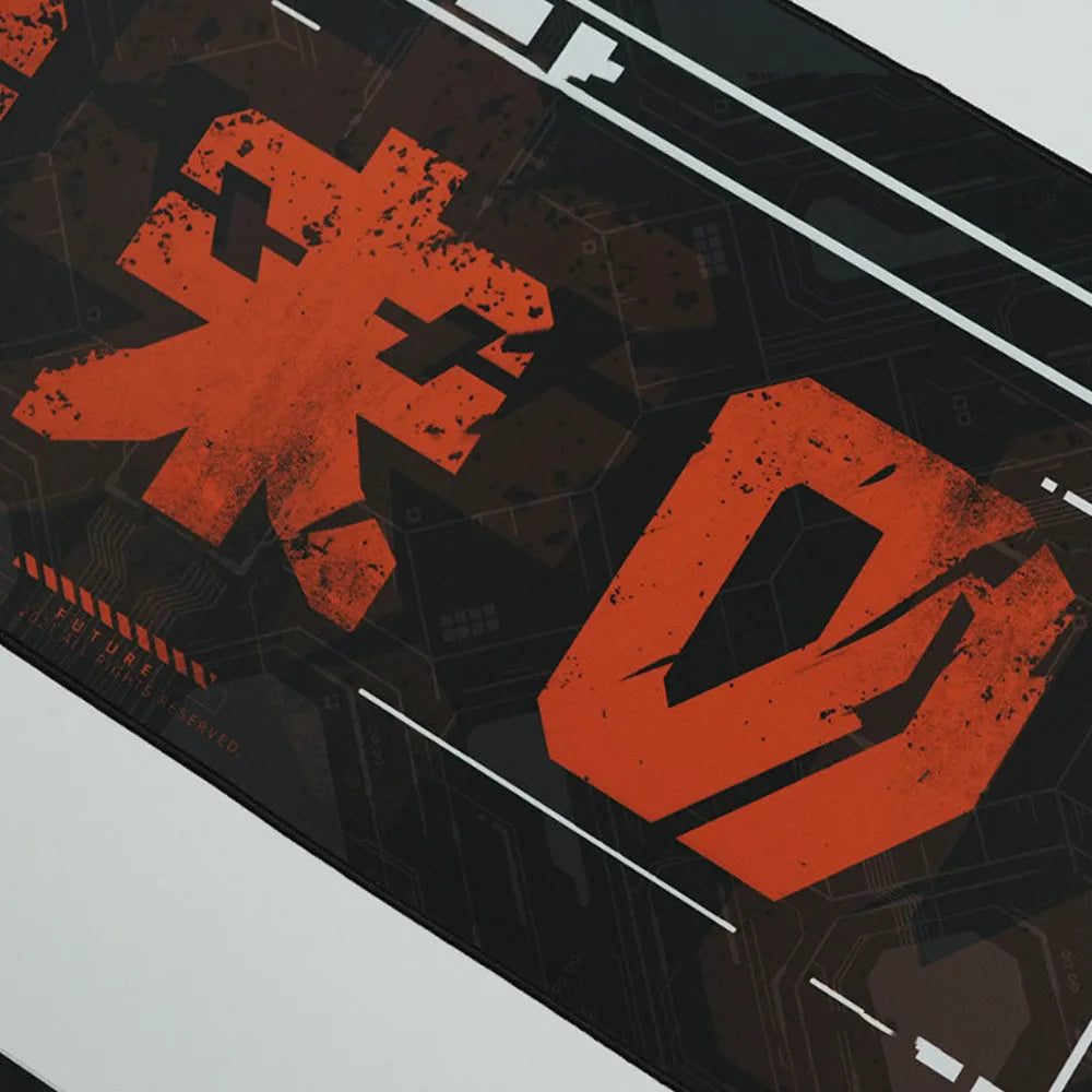 Black and red waterproof gaming mouse pad, 900x400x4mm or 800x300x4mm, eraser material, stitched seams