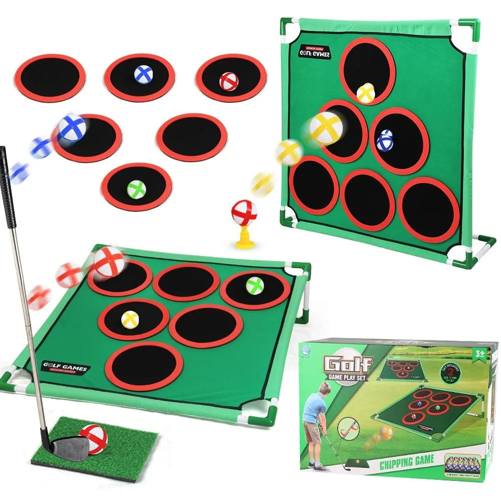 Children's Velcro golf suit toy set with plastic flannel target and frame, suitable for ages 3 and up