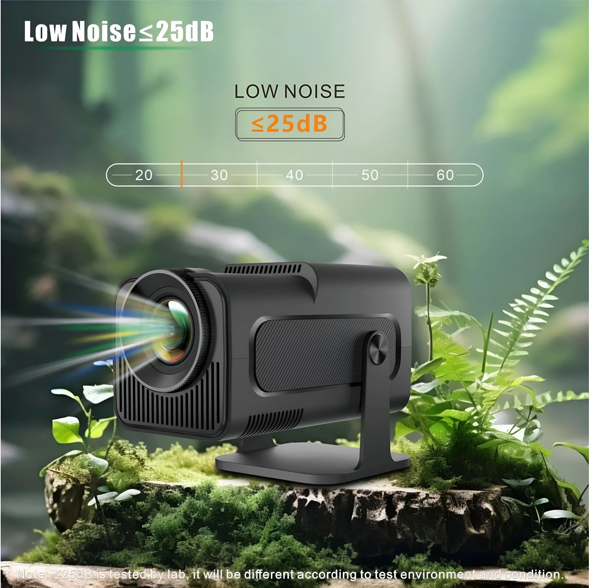 HY320 Android small HD smart projector 1080p with PTZ bracket and remote control
