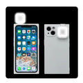 Ring flashing mobile phone case with built-in fill light for Apple 13 series in solid colour finish